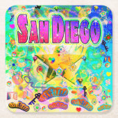 San Diego Epoch Hour Achterbaan Kartonnen Onderzetters (Voorkant)