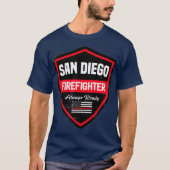 San Diego Fire Rescue brandweerman eerst T-shirt (Voorkant)
