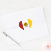 San Diego Flag Hart Sticker (Envelop)