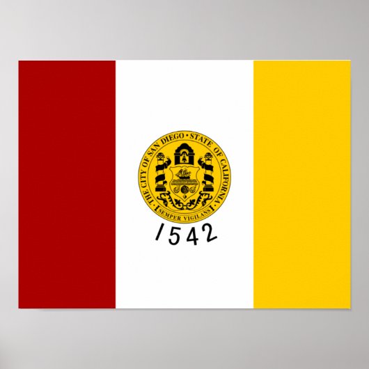 San Diego Flag Poster (Voorkant)