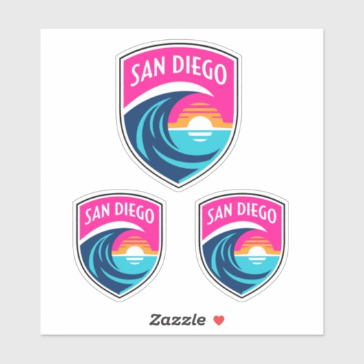 SAN DIEGO - FOOTBALL CLUB NWSL-TEAM STICKERS (Vel)
