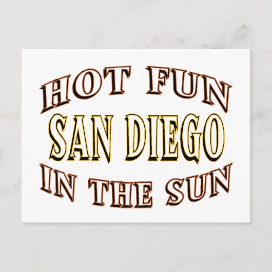 San Diego Fun Briefkaart (Voorkant)