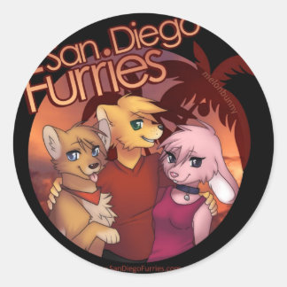 San Diego Furries Ronde Sticker