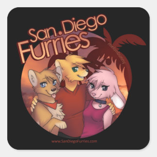 San Diego Furries Vierkante Sticker
