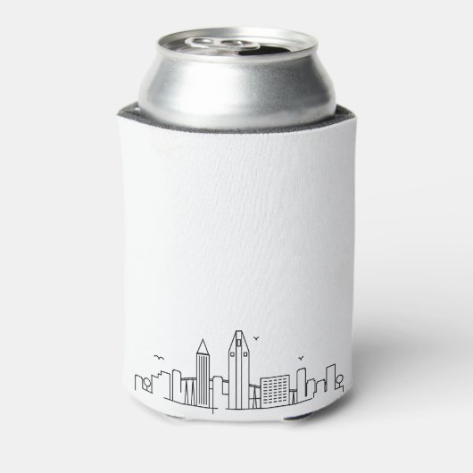 San Diego gestileerde skyline | Koelbox bruiloft Blikjeskoeler (Blikje Achterkant)