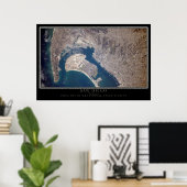 San Diego gezien vanaf het Poster van het Ruimtest (Thuiskantoor)