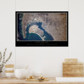 San Diego gezien vanaf het Poster van het Ruimtest (Keuken)