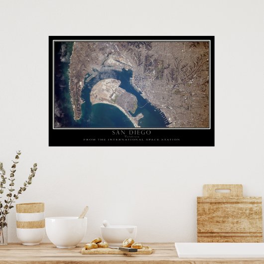 San Diego gezien vanaf het Poster van het Ruimtest (Keuken)