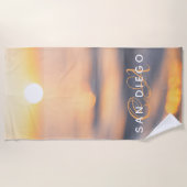 San Diego Golden Ocean Sunset Custom Strandlaken (Voorkant)