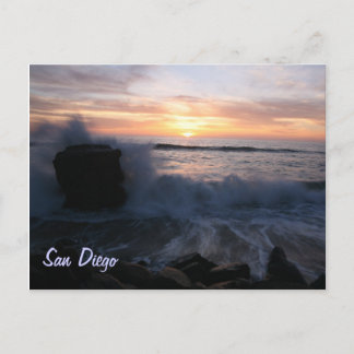 San Diego golft op zonsondergang Briefkaart