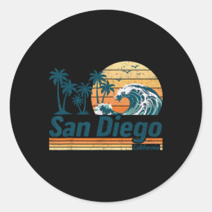 San Diego Groep Matching Familie Vakantie Zomer Ronde Sticker