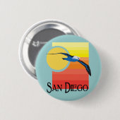 San Diego Gull Ronde Button 5,7 Cm (Voorkant /achterkant)
