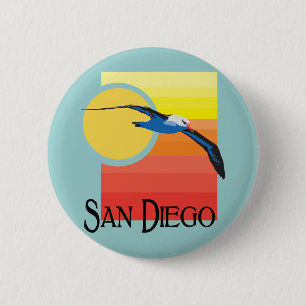 San Diego Gull Ronde Button 5,7 Cm