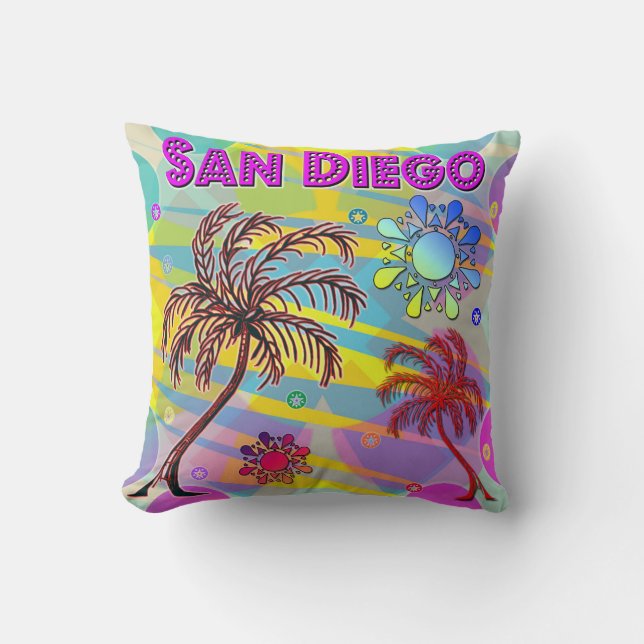 San Diego Happy en Hope Pillow Kussen (Voorkant)