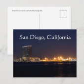 San Diego Harbour 's nachts Briefkaart (Voorkant / Achterkant)