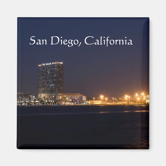 San Diego Harbour 's nachts Magneet (Voorkant)