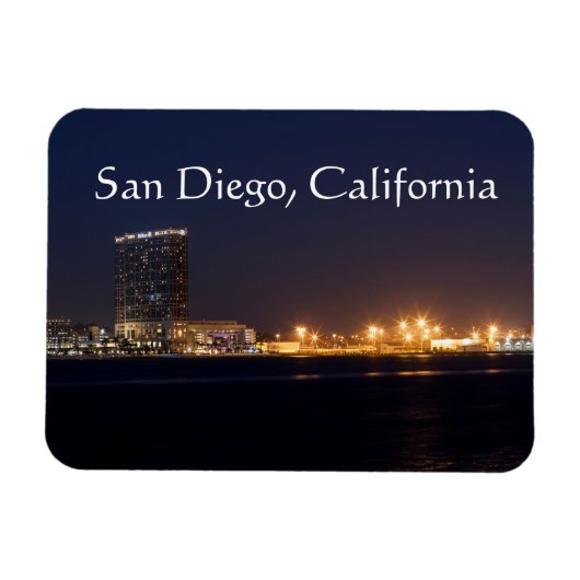 San Diego Harbour 's nachts Magneet (Horizontaal)
