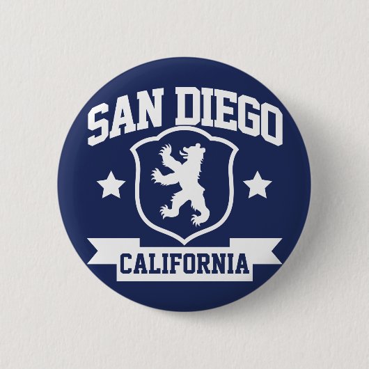 San Diego Heraldry Ronde Button 5,7 Cm (Voorkant)