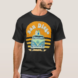 San Diego Hippie Van Beach Surfer T-shirt