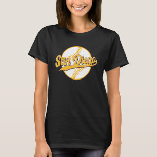 San Diego Honkbal Vintage Californische Staats tro T-shirt