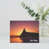 San Diego Hotel del Coronado zonsondergang Briefkaart (Staand voorkant)