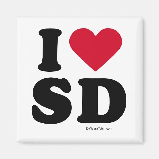 SAN DIEGO - "I LOVE SD" "I LOVE SAN DIEGO" MAGNEET (Voorkant)