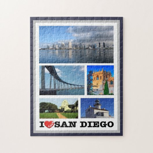 San Diego - I Love - Verenigde Staten - Legpuzzel (Verticaal)
