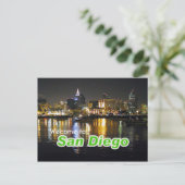 San Diego in Night Briefkaart (Staand voorkant)