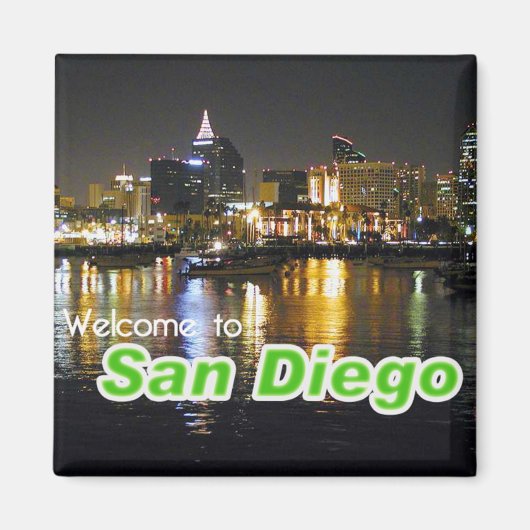 San Diego in Night Magneet (Voorkant)