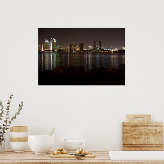 San Diego in Night Poster (Keuken)