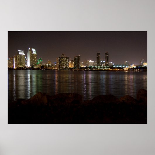 San Diego in Night Poster (Voorkant)