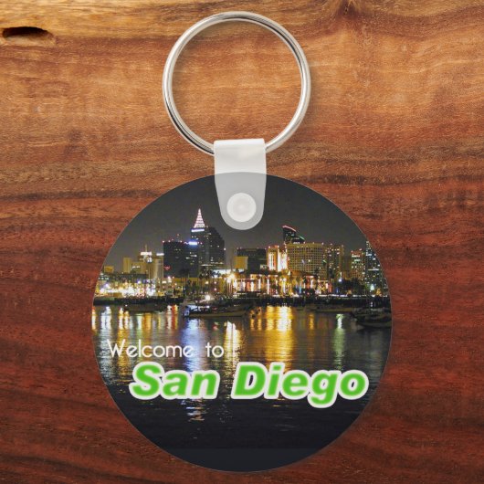 San Diego in Night Sleutelhanger (Voorkant)