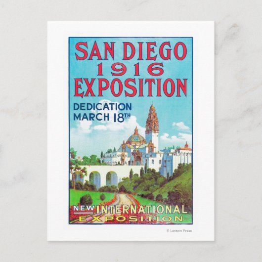 San Diego International Exposition Poster Briefkaart (Voorkant)
