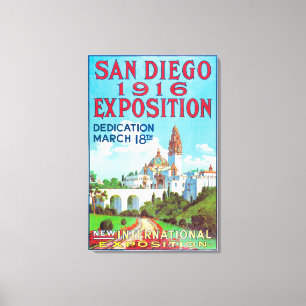 San Diego International Exposition Poster Canvas Afdruk