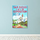 San Diego International Exposition Poster Canvas Afdruk (Insitu (Houten vloer))