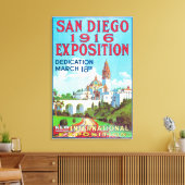 San Diego International Exposition Poster Canvas Afdruk (Insitu (Woonkamer))