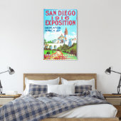 San Diego International Exposition Poster Canvas Afdruk (Insitu (Slaapkamer))