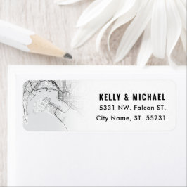 San Diego kaart thema | Retour Etiket