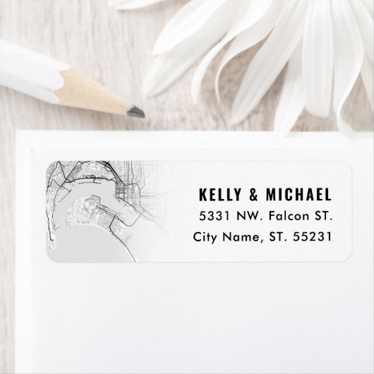 San Diego kaart thema | Retour Etiket (Insitu)