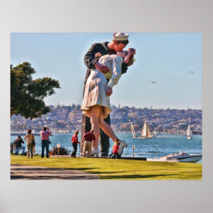 San Diego Kissende Couple Poster