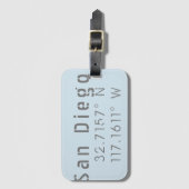 San Diego Latitude Longitude Bagagelabel (Voorkant (verticaal))