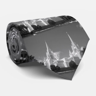 San Diego LDS Temple in zwart-wit Stropdas