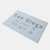 San Diego lengde en breedtegraad Deurmat (Schuin)