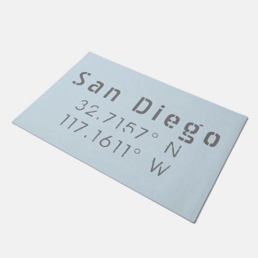 San Diego lengde en breedtegraad Deurmat (Schuin)