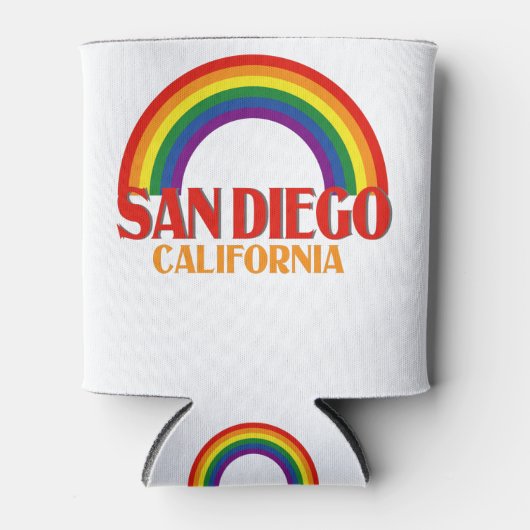 San Diego LGBT Dag Rainbow Flag Pride Calofornia Blikjeskoeler (Voorkant)