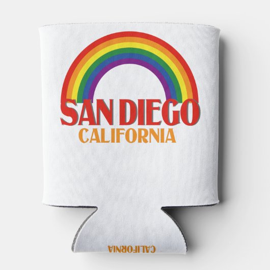 San Diego LGBT Dag Rainbow Flag Pride Calofornia Blikjeskoeler (Achterkant)