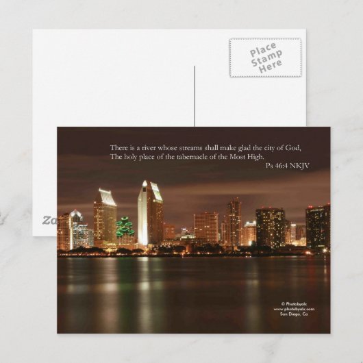 San Diego Lights Briefkaart (Voorkant / Achterkant)