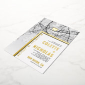 San Diego Love Locator | Stad thema bruiloft Folie Uitnodiging (Gedraaid)