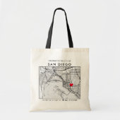San Diego Love Locator | Stadsplattegrond Bruiloft Tote Bag (Voorkant)