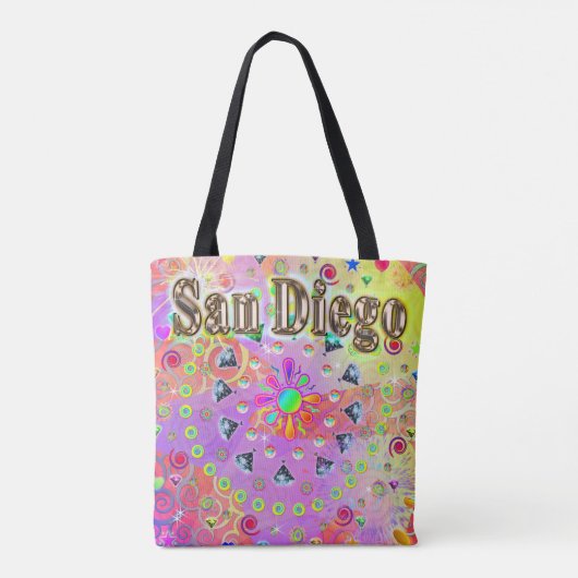 San Diego Lucky Golden Canvas tas (Achterkant)
